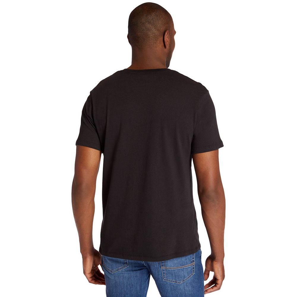 Camisetas Masculino - Timberland Embroidered Logo - IWNZO2649 - Pretas